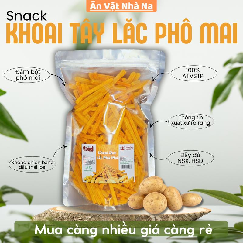 Free Ship Khoai Tây Lắc Phô Mai Giòn Tan - 200g 500g 1kg - Snack Ăn Văt Nhà Na Food Ăn Vặt
