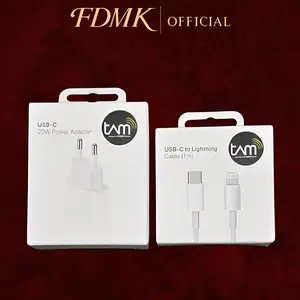 Charger iPhone Original 20W USB-C Power Adapter For iPhone Fsat Charging MFI Kabel C to Lightning  [FOR IP8-14PM]