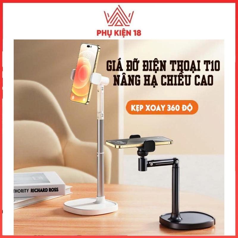 Giá đỡ điện thoại T8,T10 , chân để kẹp điện thoại quay video livestream nâng hạ chiều cao thân nhôm Phụ Kiện 18