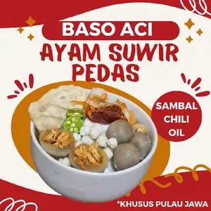 BASO ACI AYAM SUWIR PEDAS CHILI OIL 1 BUNGKUS BUMBU KALDU KHAS BERANI PEDAS, ENAK MURAH PRAKTIS