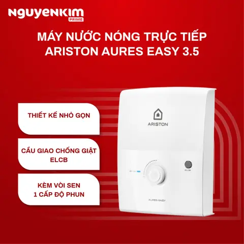 Máy nước nóng Ariston AURES EASY 3.5 - Hàng chính hãng