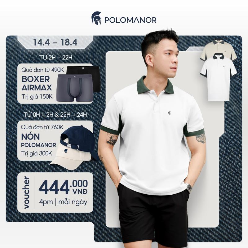 Áo polo nam FOMAD SMART "F" vải cá sấu cotton interlock xuất xịn, nam tính, thanh lịch, sang trọng - POLOMANOR