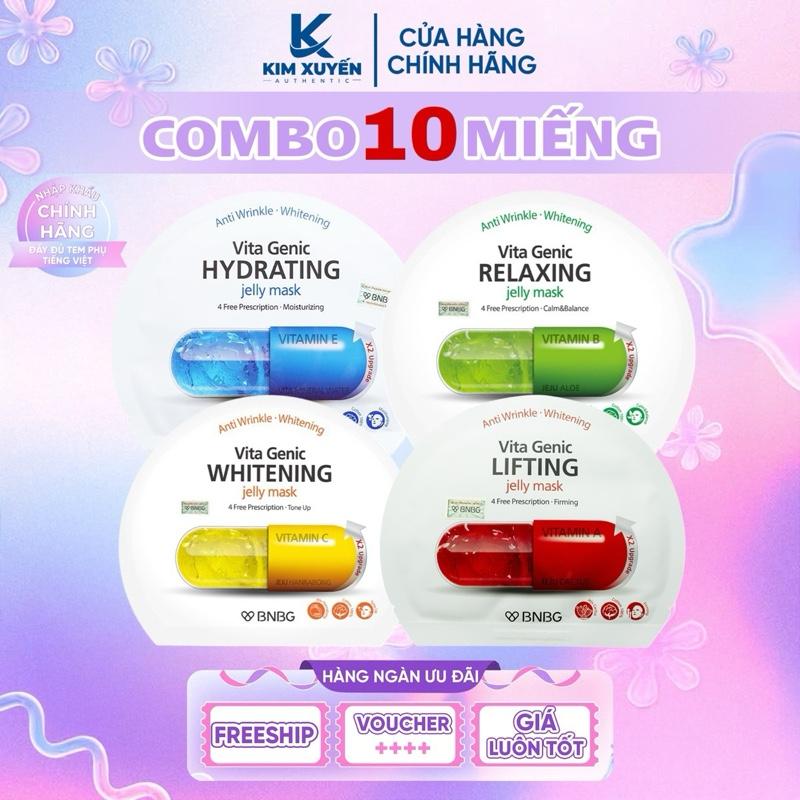 (1 HỘP 10 MIẾNG) Mặt nạ dưỡng da BNBG Vita Genic Jelly Skincare