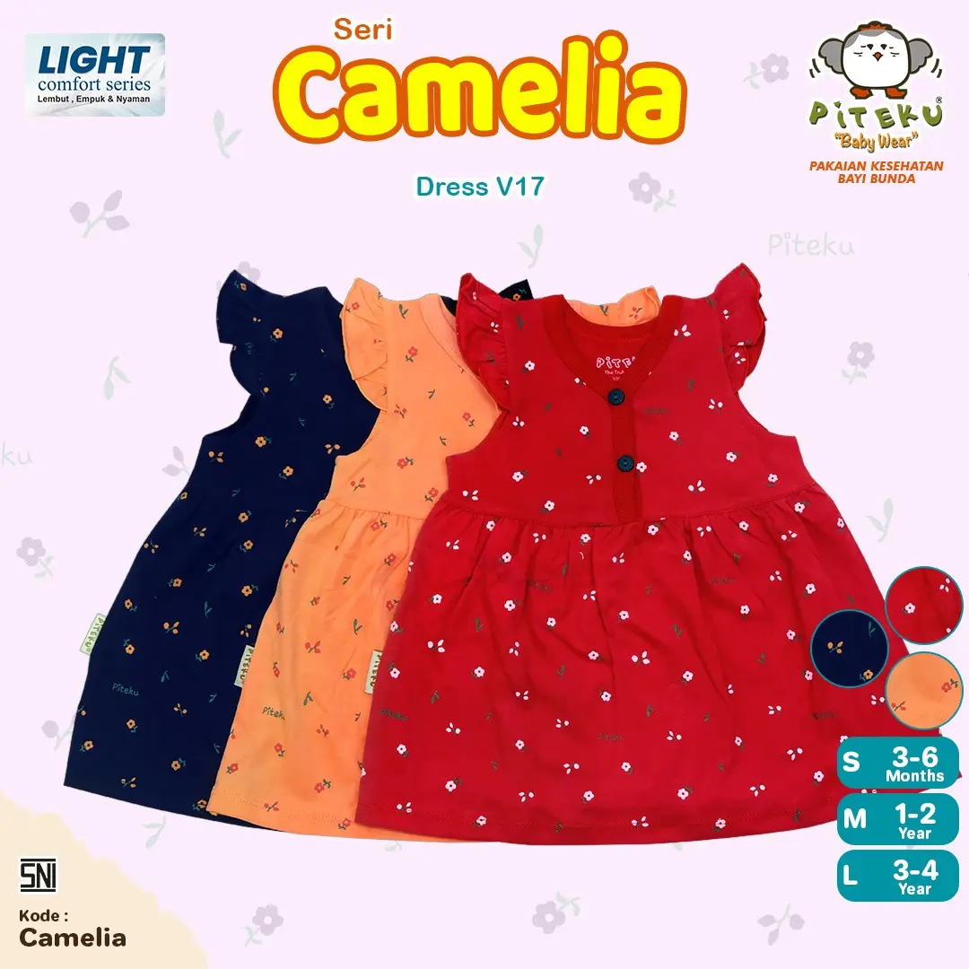 PITEKU - CAMELIA DRESS ANAK PEREMPUAN DAN SETELAN