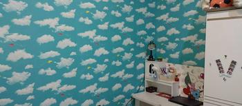Product Review of Wallpaper Stiker Dinding Motif Awan 45 cm x 8 meter Kertas PVC Kamar from t**i 0