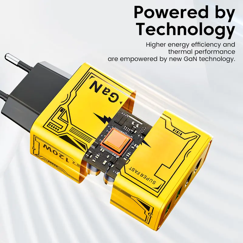 Bộ sạc USB C PD, 4 cổng, 120W, Sạc nhanh 3.0, Bộ Chuyển Đổi bộ sạc điện thoại USB C, Tương thích với iPhone 15, 14, 13, Samsung, Xiaomi, Huawei, Oppo, Vivo Phụ Kiện 6