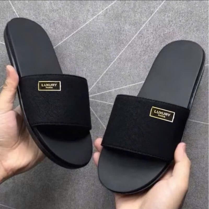 DÉP NAM KHÂU ĐẾ luxury quai da đế cao su 2 lớp khâu chắc chắn size 37 đến 43 bh 6 tháng hỗ trợ đổi size