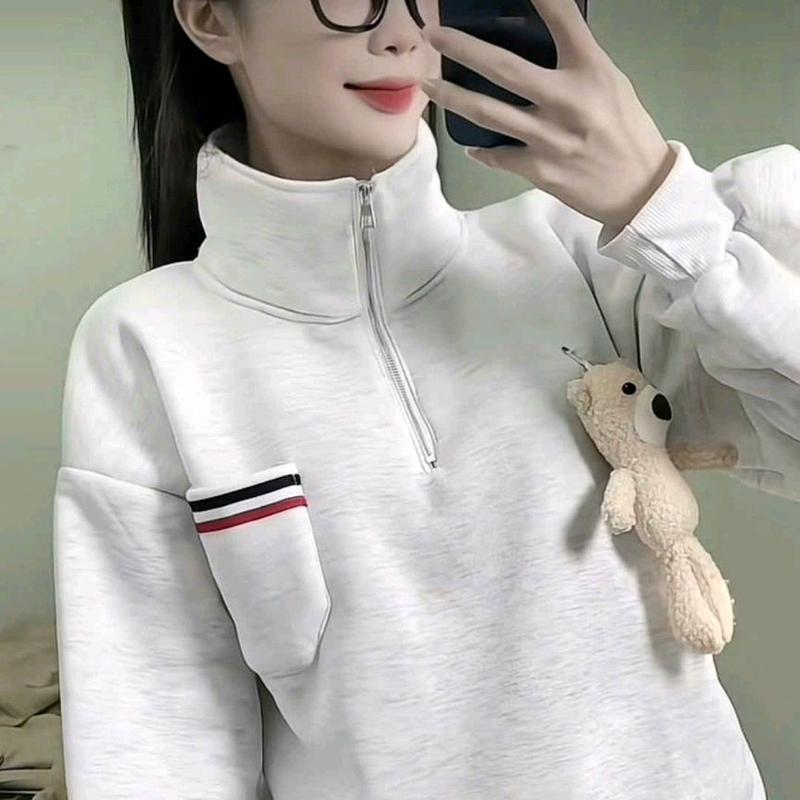 Áo nỉ CỔ CAO KHÓA KÉO túi 3 sọc Tặng gấu dành cho Nam Nữ Mỏng nhẹ hot 2025