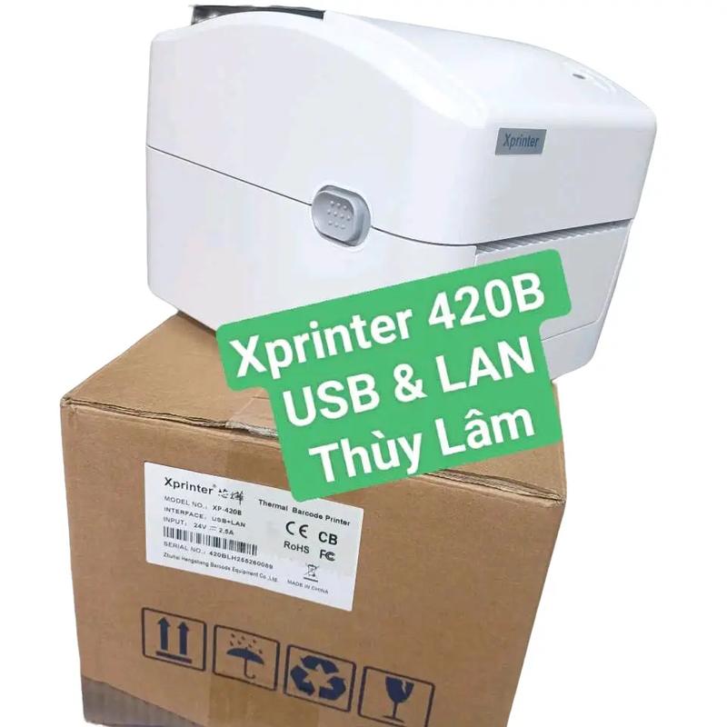 Máy in đơn hàng Viettel Post, GHTK máy 420B USB LAN, in đơn sàn TMĐT kết điện thoại. Máy in nhiệt hết giấy thay giấy, in đơn khổ A6 và A7