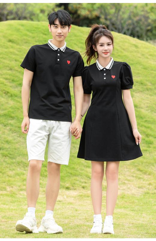 Product Introduction of Internet Celebrity Parent-Child Wear Summer Wear a Family of Three Or Four Family Pack Mother-Daughter Mother-Child Short Sleeve T-shirt Love Polo Clothes for the Whole Family 12