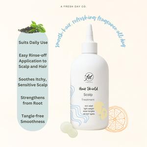A Fresh Day Co. Hair Shield Scalp Treatment Conditioner - Calm Sensitive, Itchy Scalps, Tangle-free Smoothness