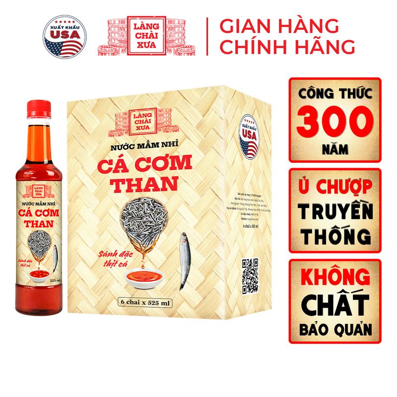 01 Chai Nước mắm nhỉ Cá Cơm Than truyền thống Làng Chài Xưa chai nhựa cao cấp 525ml/chai Đặc Biệt Thanh Dịu An toàn Không chất bảo quản