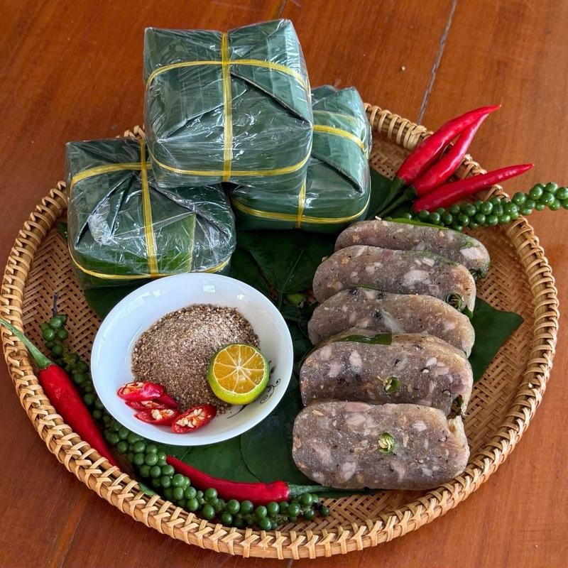 Chỉ Giao Miền Nam Bì Thẻ Ớt Xiêm Xanh 1 Viên To 180gr - Lá Dong Bọc Chuối - Tặng Kèm 1 Hủ Muối Tiêu MỖI 1 ĐƠN HÀNG