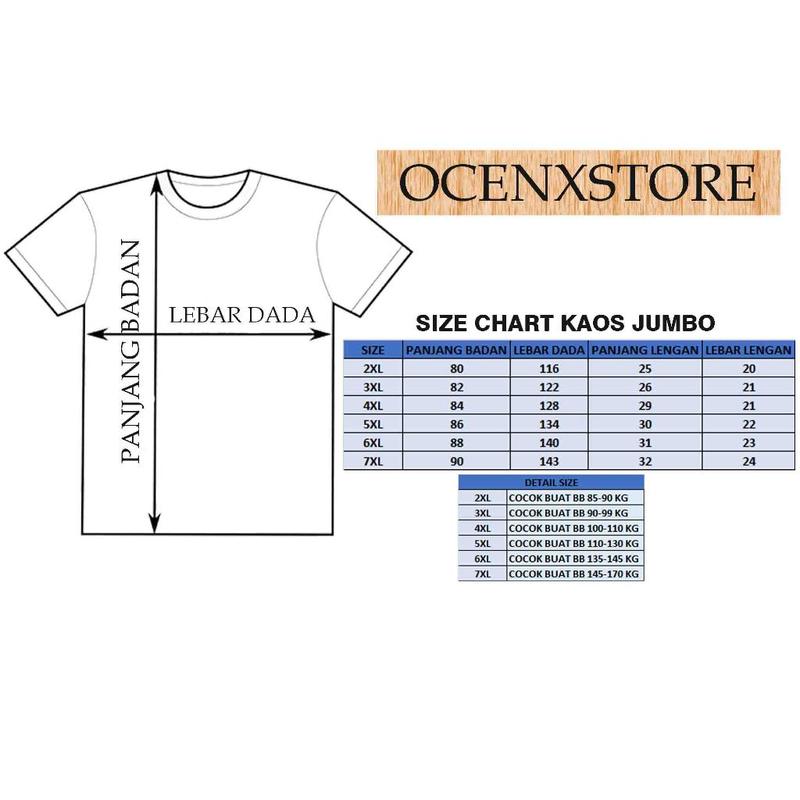 KAOS JUMBO PRIA XXL XXXL XXXXXL KAOS BIG SIZE PRIA WANITA 1
