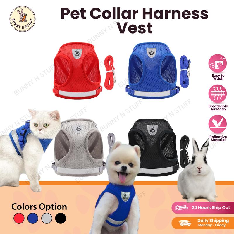 High Quality Dog Cat Pet Collar Harness Vest with Leash Dog Chest ...