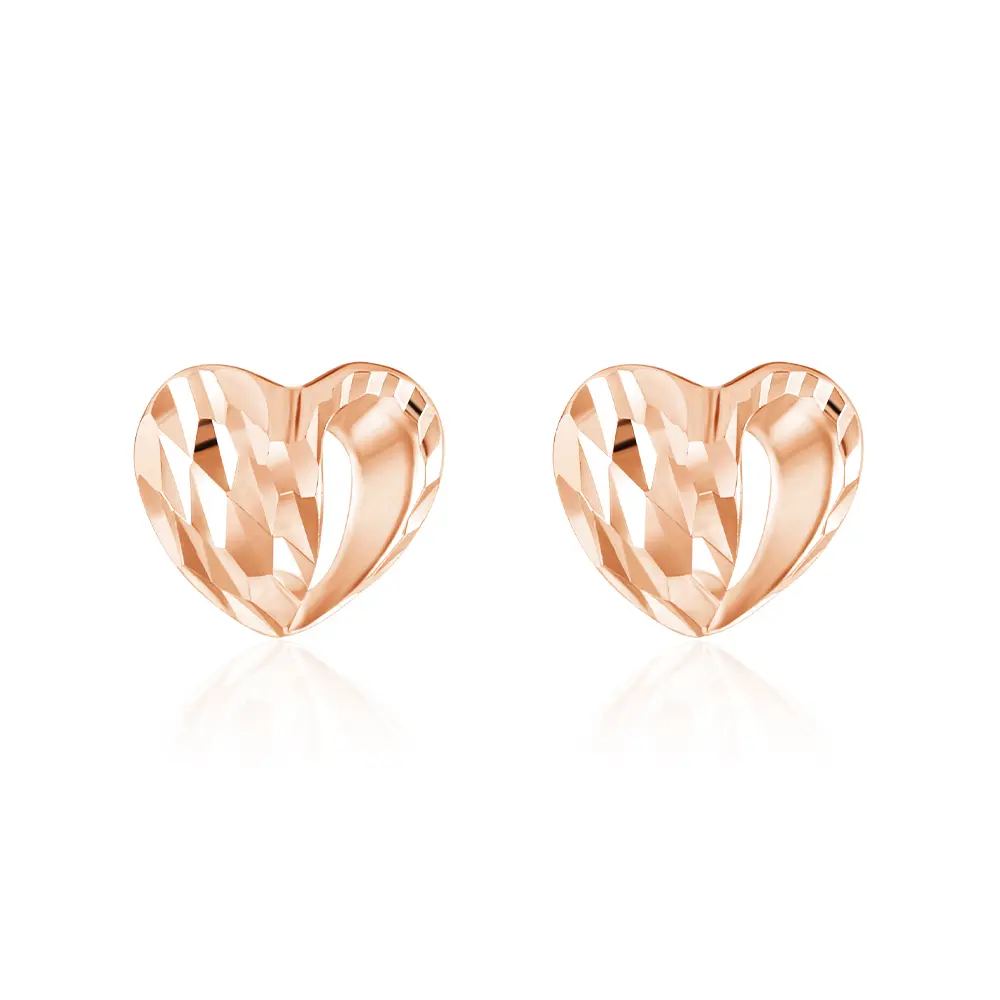 SK Jewellery Secret Heart 14K Gold Loca Earrings