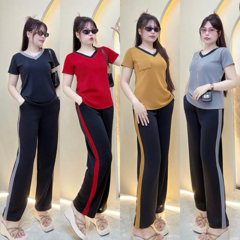  Sét bộ Bigsize nữ từ 50kg-105kg phom dáng đơn giãn mặc gọn người  Bộ o-la  