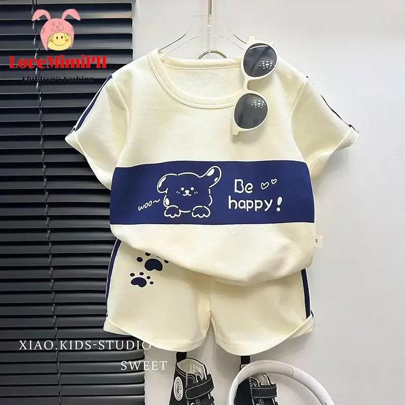 LoveMimiPH | Baby & Kids 6M-6Y Short Sleeved Shorts Set Cotton Fabric Summer Outfit Indoor & Outdoor High Quality OOTD FASHION Breathable Comfy & Lightweight Fabric