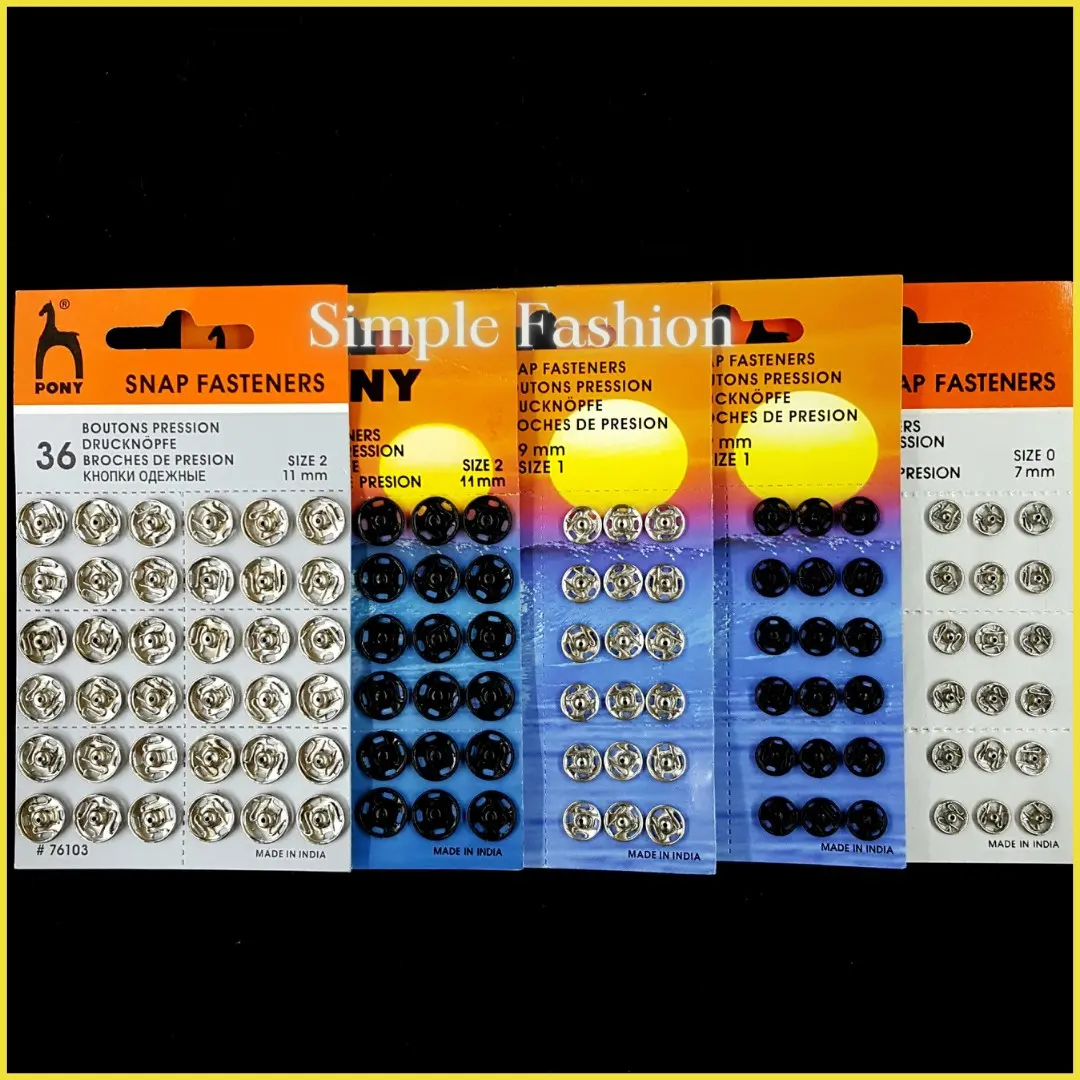 Pony Snap Button / Snap Fasteners / Butang Ketip / Butang Katup