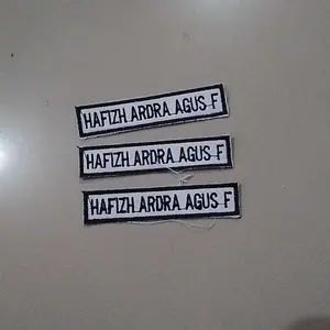 nama dada sekolah,nama bordir,nama dada bordir
