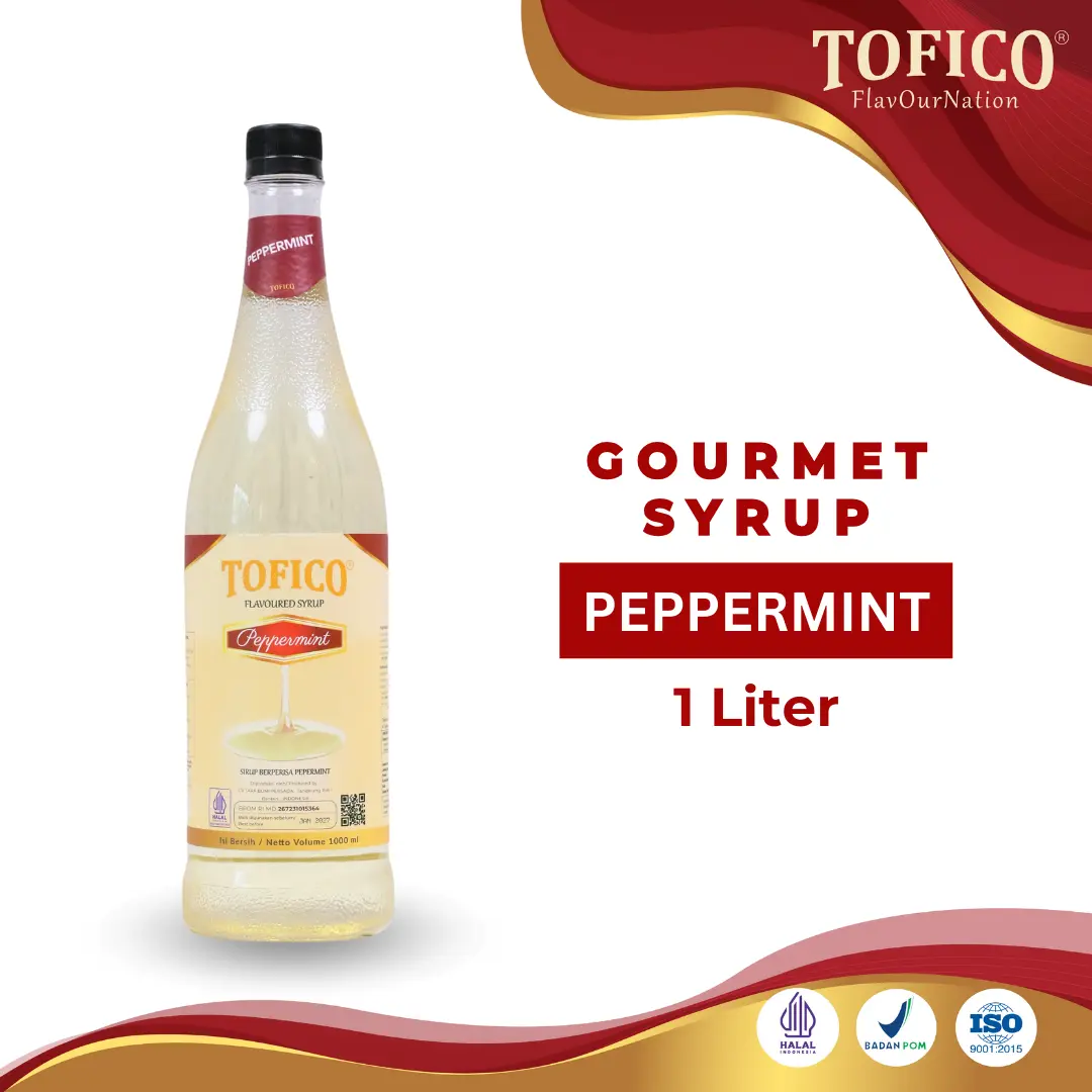 Syrup Peppermint Tofico / Sirup Rasa Permen mint Premium 1 Liter / Tofico Syrup Official