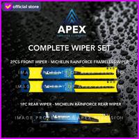 Gambar BUNDLING WIPER MICHELIN RAINFORCE FRAMELESS & RAINFORCE REAR - RAIZE ROCKY dari APEX PRECISION AUTOWORKS Kota Tangerang 2 Tokopedia