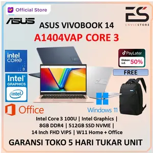 ASUS VIVOBOOK 14 A1404VAP CORE I3 100U 8GB 512GB W11+OHS+M365B 14" FHD VIPS