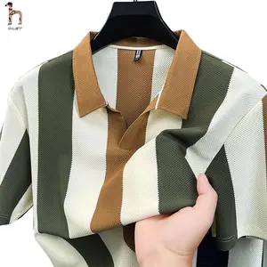 Olet Polo Shirt Pria Kaos Polo Garis Kemeja POLO Bergaris Vertikal Premium dengan Desain Garis Vertikal yang Menarik