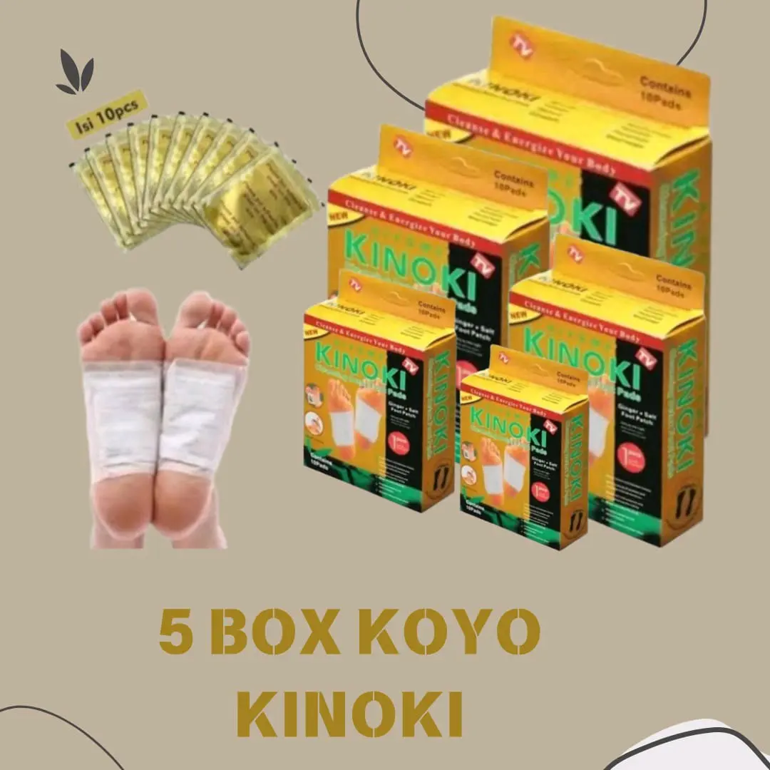 (5BOX/50PCS) KOYO KINOKI GOLD SALT GINGER - KOYO HERBWL PENDETOKS RACUN TUBUH