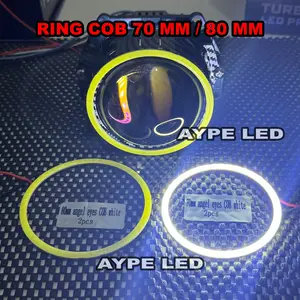 SATUAN RING COB / AE COB ANGEL EYES 80MM 70 MM 2.5 INCH / 3 INCHI PNP WHITE CRYSTAL HIGH QUALITY RING BILED PROJIE 3 INCH PROJECTOR