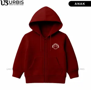 URBIS Jaket Zipper Fashion Anak Laki-Laki Perempuan 3-13 Tahun COOL LITTLE BULAT Fleece