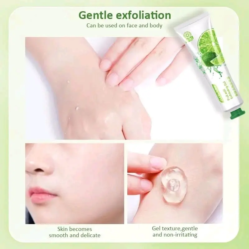 OULISI Fruit Acid Exfoliating Gel Facial Mengangkat Kulit Mati Cleanser Muka Mencerahkan Wajah Cleansing Bersihkan Kotoran 3