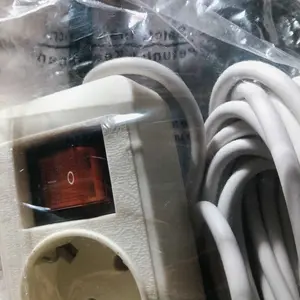 [HAO] STOP KONTAK + KABEL 2/3/4/5 LUBANG 1.5/3/5 METER SNI Stop Kontak Putih/ Hitam S73