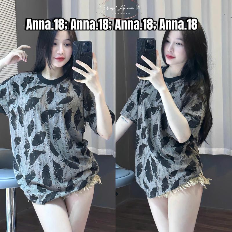 ÁO PHÔNG XƯỚC FROM RỘNG < 68KG IN HỌA TIẾT ( XƯỚC _ LÔNG VŨ ) FORM RỘNG NAM NỮ
