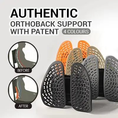 Original Orthoback Back Support Lumbar Support with Patent (1 Years Limited Warranty)