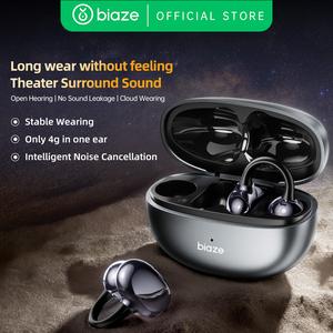 【NEW LAUNCH】Biaze Bass 15 Clip OpenEar TWS Earbuds Wireless Earphone Bluetooth5.4 Headphone ENC Audio