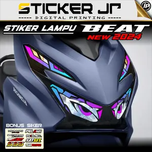 SJP STIKER VARIASI LAMPU ALIS MOTOR BEAT SPORTY 2024 BEAT STREET 2024 TERBARU STICKER LAMPU TRANSPARAN BEAT 2024 JP 03