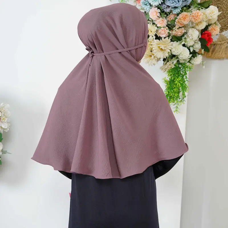 (71k Get 3) Kerudung Instan Bergo Maryam Tali Non Pad Crinkle Airflow Size L - Muhajirin Hijab muslim syari Nyaman Panjang 5