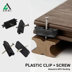 Plastic Clip Decking / Plastik klip Decking Wpc Clip + baut / Aksesoris WPC Decking / Pengait Antar Decking