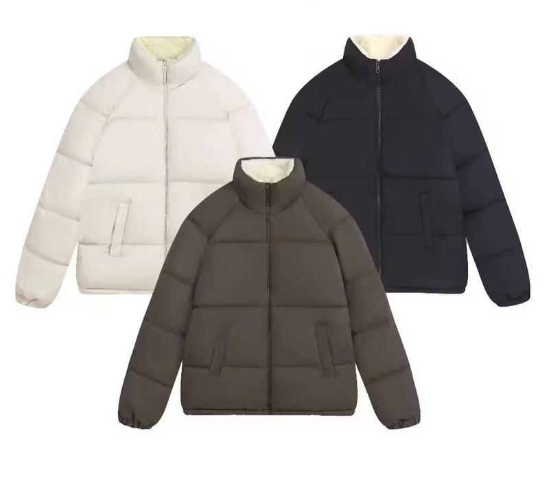 Áo Khoác Phao Suông lót lông cừu cao cấp CATTEEN Áo đại hàn dày dặn Chống rét Giữ ấm cơ thể cho nam nữ Unisex Menswear