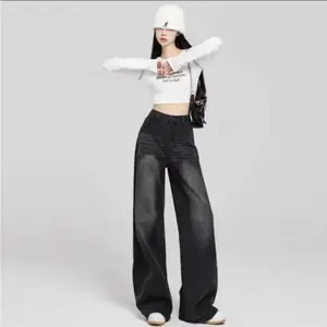 Highwaist Baggy Jeans Oversize Hangover Retro UNISEX BAGGY STRAIGHT KOREAN Celana