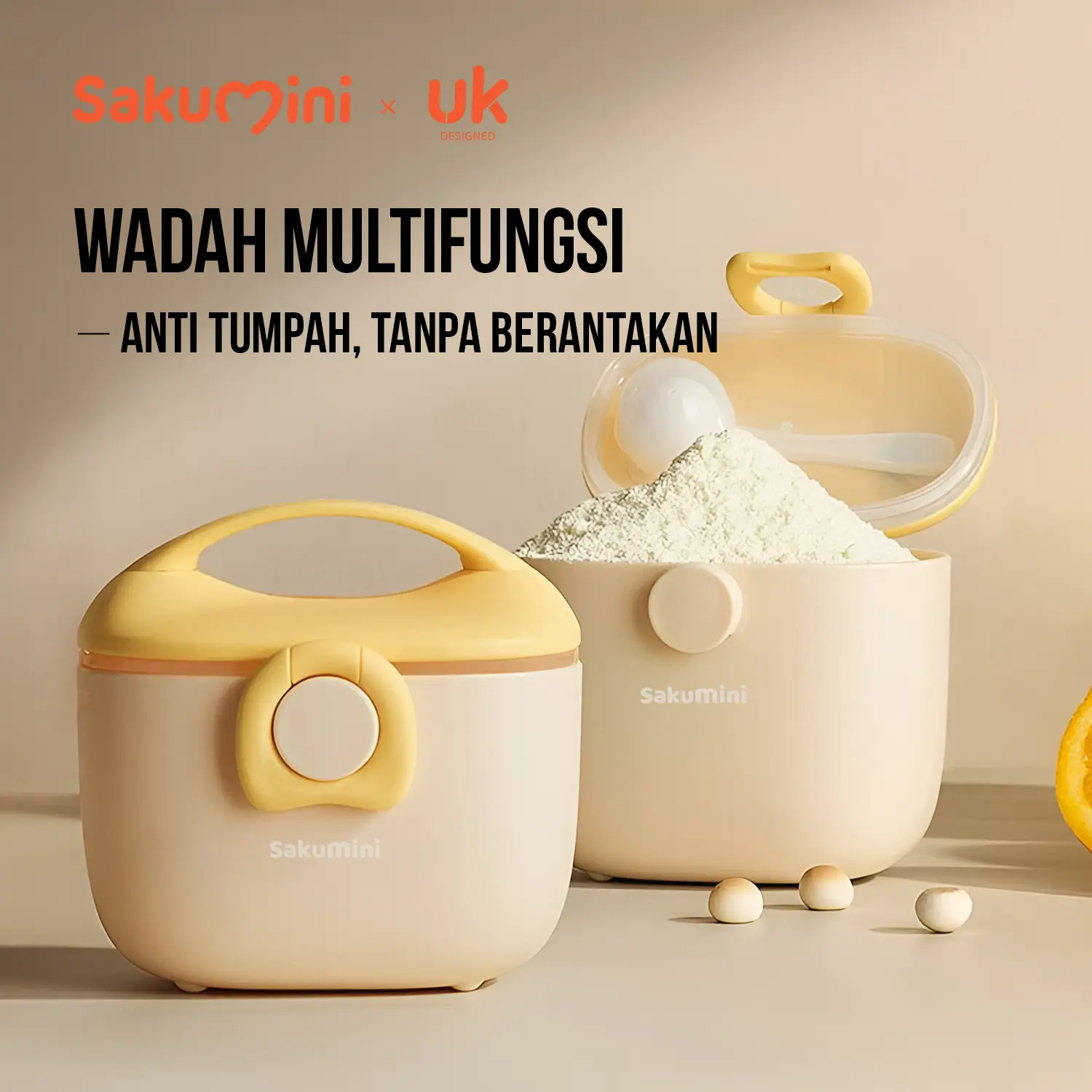 Sakumini Milk Powder Container kotak Wadah Tempat Susu Bubuk Bayi