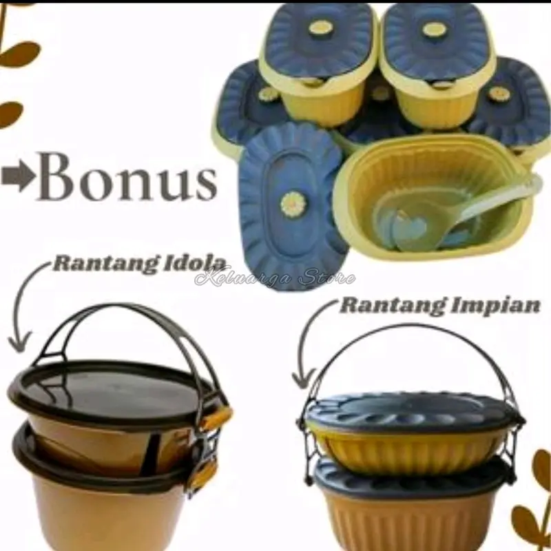 AFL 6PCSBASI PRASMANAN COKLAT + 6 CENTONG SAYUR BONUS RANTANG IDOLA/IMPIAN 0