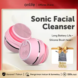 Onlife Alat Cuci Muka Elektrik Pembersih Komedo Pembersih Wajah 3-in-1 3 Mode – Deep Cleaning Facial