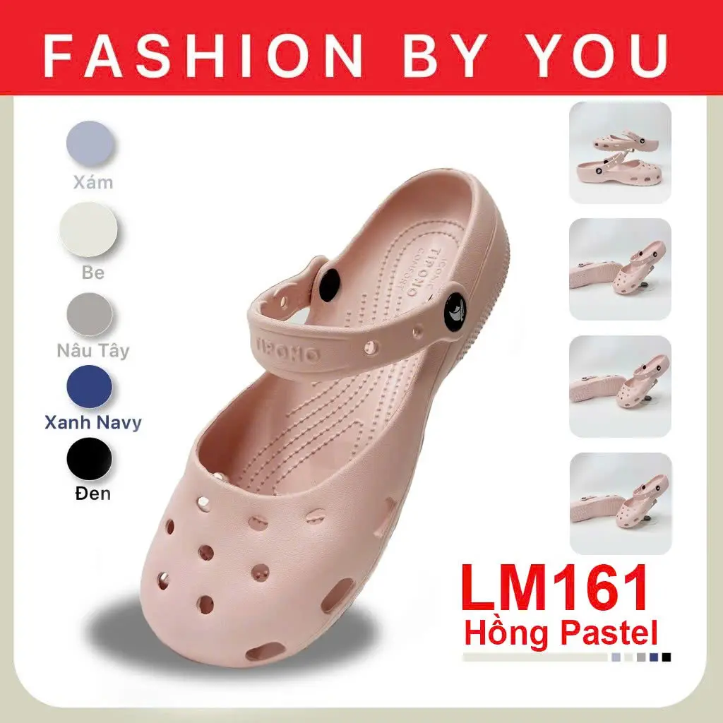 TIPONO LM161 [Tặng Charm Ngẫu Nhiên] Dép Nữ Form Nhỏ Xinh Ôm Chân, EVA Siêu Êm Nhẹ, Mang Cực Gọn