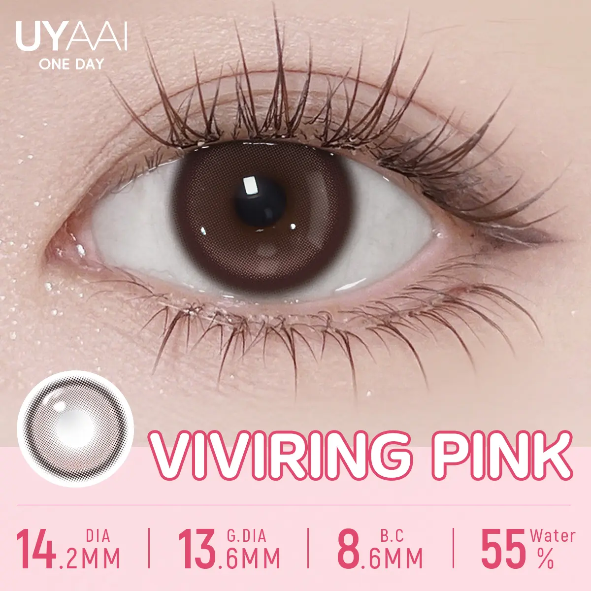 Lensa warna sekali pakai （1 Pasangs）