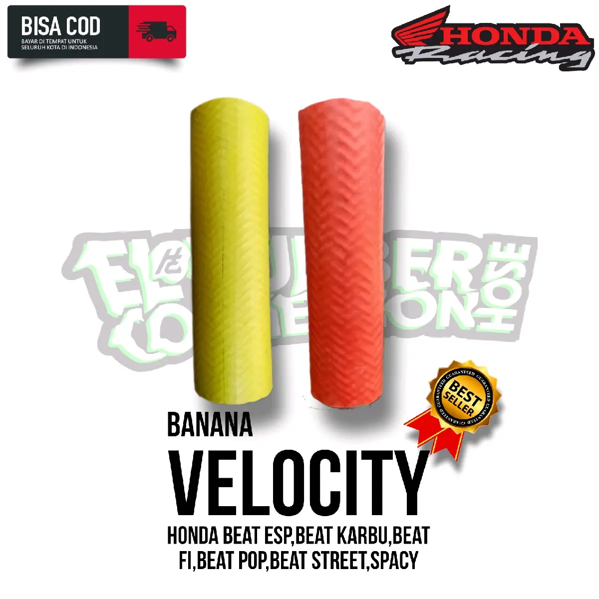 BANANA VELOCITY LURUSAN HONDA BEAT ESP, BEAT KARBU, BEAT Fi, BEAT POP, BEAT STREET,  SCOOPY DONAT, SPACY DAN VARIO 110. (BONUS KLEMAN) Karet Motor