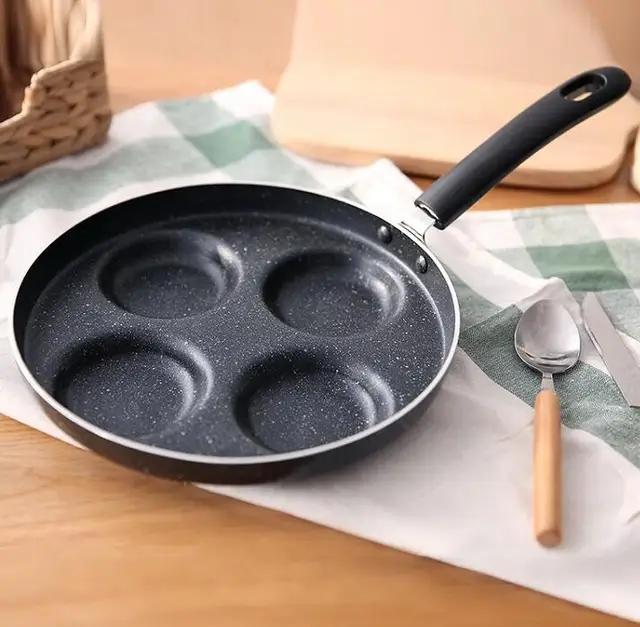 Cetakan Telur Ceplok Teflon Telur Besar Diameter 24cm  4 Lobang Anti Lengket High Quality Penggorengan Telur Pancaker 3