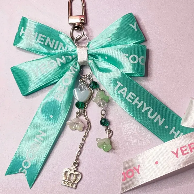 blissties // ribbon bagcharm keychain by decuthings 1
