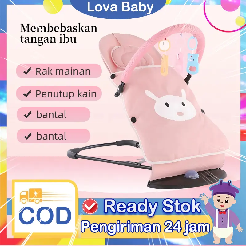 【Bawalah selimut】Ayunan Bayi Foldable 3~18month Baby Balance Chair Rocker Bouncer Chair Buai Lantai Bouncer Baby Infant Seat Tempat Tidur Bayi Goyang Bouncher Bayi Kursi Ayunan Bayi Lipat